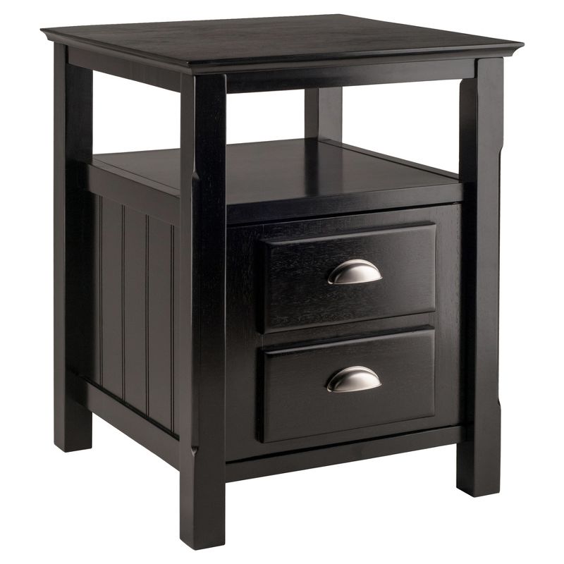 Timber Nightstand Black - Winsome, 1 of 9