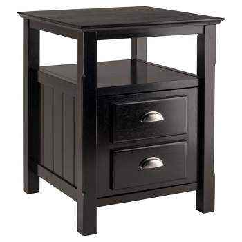 Timber Nightstand Black - Winsome