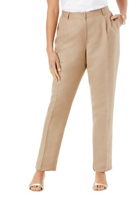 Jessica London Women's Plus Size Casual Stretch Straight Leg Chino Pants :  Target