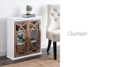 Quinlan 24" White Wood Wall Cabinet with Glass Doors