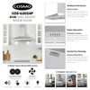 Cosmo COS-63024P 30 in. Nebula Collection 250 CFM Ducted Wall Mount Range Hood, Button Control, LED Lights, Mesh Filters, Stainless Steel - 3 of 4