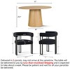 7-Piece Round Dining Table Set with 6 Upholstered Chenille Chairs, 52" Modern Pedestal Table with Metal Leg Dining Chairs for Kitchen-Maison Boucle - 3 of 4