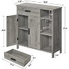 Dcolora Bathroom Cabinet, Floor Storage Cabinet with Doors and Shelves, Coffee Bar Cabinets with Drawer - 2 of 4