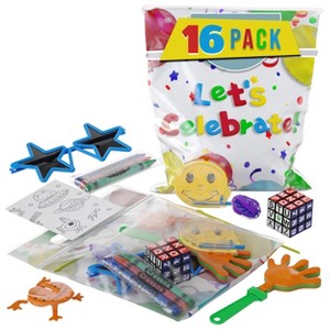 Crown Display Kids Birthday Goody Bags - Pre-Filled Party Favor Bags with Fun Toys and Extra Space for Added Treats - Great for Birthday Party Favors - 1 of 4