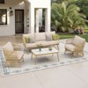 Outdoor Patio Furniture Set All Weather Wicker Conversation Set - 2 of 4