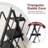 Gulches Sturdy Steel 4 Step Ladder, Folding Step Stool with Non-Slip Wide Pedals & Feet, Soft Handle, 440 lb Steel Ladder for Home & Office - 3 of 4