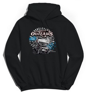 Woo Men's World Of Outlaws White Starburst Long Sleeve Graphic Cotton Sweatshirt Hoodie - 1 of 4