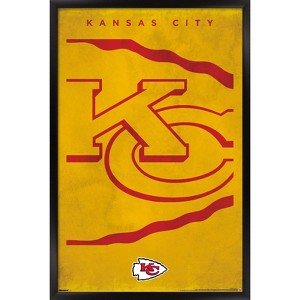 Trends International NFL Kansas City Chiefs - Logo 25 Framed Wall Poster Prints - 1 of 4