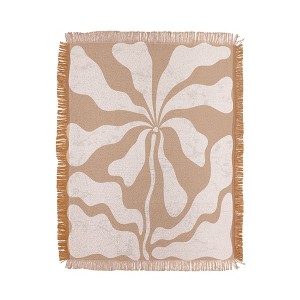 DorisciciArt Mid Century Modern Floral C Woven Throw Blanket - Deny Designs - 1 of 4