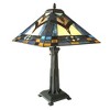 Chloe Lighting Ethan Mission 2 Light Tiffany-Style Antique Dark Bronze Table Lamp 16" Shade - 2 of 4