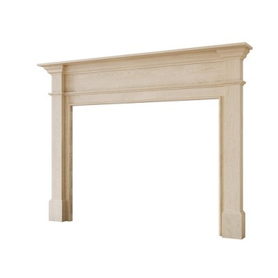 Lakeport Unfinished Maple Wood Fireplace Mantel Surround Kit