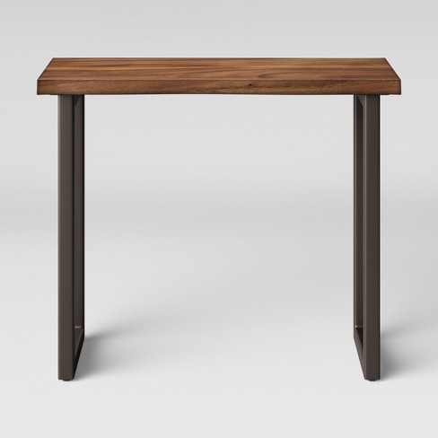 Thorald Wood Top Console Table With Metal Legs Brown Project 62