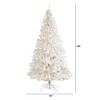 Nearly Natural 9-ft White Artificial Christmas Tree with 1860 Bendable Branches and 650 LED Lights - 2 of 4