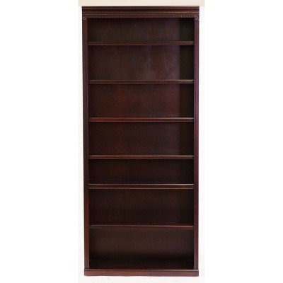 84" Huntington Club Wood Bookcase Cherry - Martin Furniture: Vertical, 7-Shelf, No Assembly