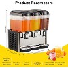 Commercial Cold Beverage Dispenser 3 Tanks 14.3 Gallon With Thermostat Controller - 2 of 4