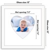 Americanflat 12" x 12" Picture Frame with Mat - Round & Heart Designs - Stylish Decor for Living Rooms, Dorms, Offices & More - 2 of 4