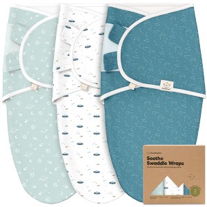 3pk Soothe Baby Swaddle 0-6 Months, Organic Baby Swaddle Sleep Sacks, Newborn, Infant Swaddle Sack - 1 of 4