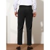 Lars Amadeus Men's Solid Color Slim Fit Tapered Pleated Front Trousers - 3 of 4