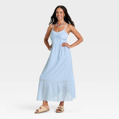 Женские платья Universal Thread Women's Cami Midi Sundress - Universal Thread™ Light Blue S — фото 3