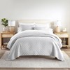 Stripes Floral and Diamonds Quilted Coverlet Set With Shams - Becky Cameron - 4 of 4
