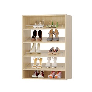 APRILSOUL  Shoe Shelf Short Tower Closet, Modular Closet System, Wall Mounted Wardrobe Organizer for Bedroom or Walk-in Closet - 1 of 1