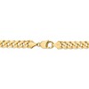 Black Bow Jewelry 9.5mm, 14K Yellow Gold, Solid Beveled Curb Chain Bracelet - 3 of 4