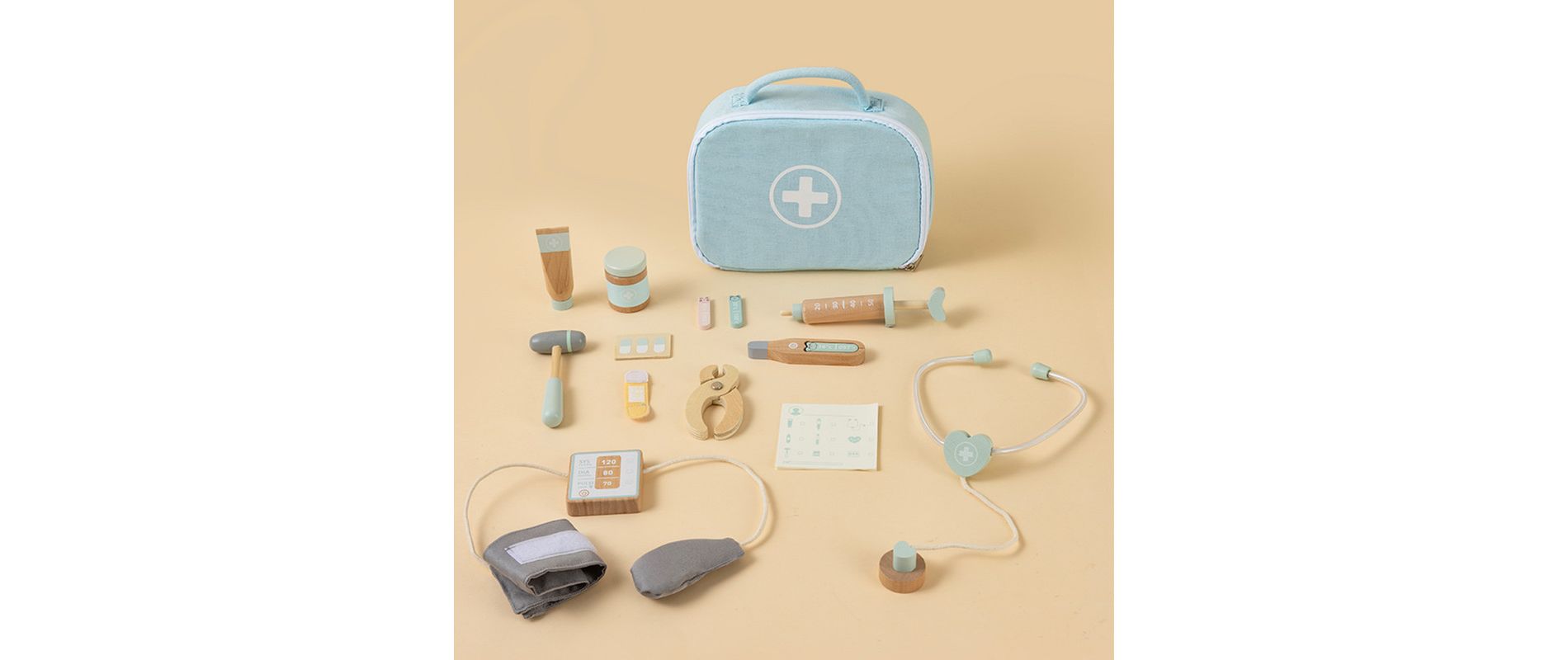 Freniland - Doctor Play Set for Kids for 3+,Pretend Play Medical Kit with Tools & Stethoscope, Educational Roleplay Toy