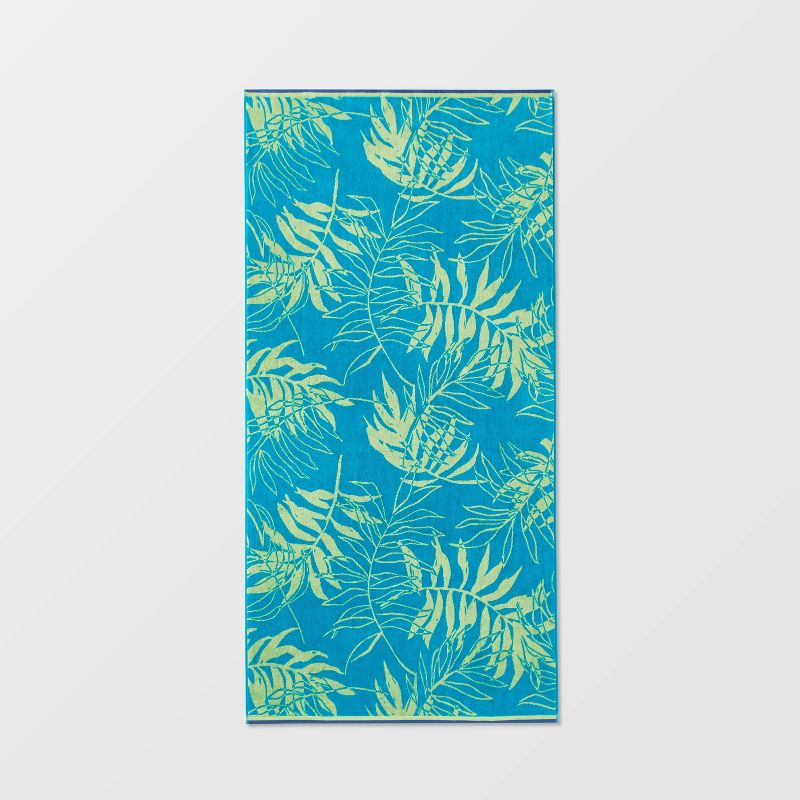XL Jacquard Palm Leaf Beach Towel - Sun Squad&#8482;, 1 of 7