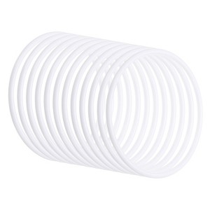 Unique Bargains Plastic Round Wreath Dream Catcher Rings White 12 Pcs - 1 of 4