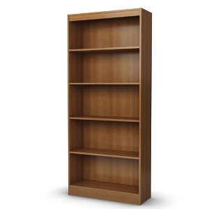South Shore 68.75" Axess 5 Shelf Wide Decorative Bookshelf Morgan Cherry: Laminate Finish, Particle Board - 1 of 4