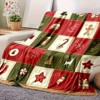 1 Pack Christmas Advent Calendar Flannel Blanket, Christmas Decorations, Christmas Throw, Christmas Gift. - 2 of 4