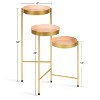 Kate and Laurel Finn Plant Stand, Pink and Gold - 3 of 4