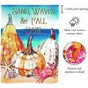 Sand, Waves, Fall Days Blue and Orange 13 X 19 Polyester Outdoor Hanging Garden Flag - 2 of 2