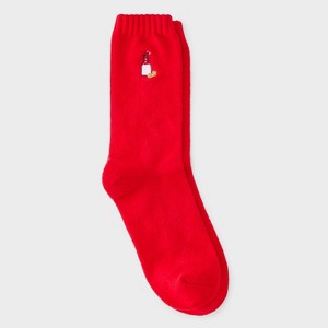 Women's Embroidered Super Soft Crew Socks - Wondershop™ 4-10 - 1 of 3