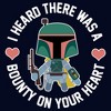 Juniors Womens Star Wars Valentine's Day Boba Fett Bounty on Heart T-Shirt - 2 of 4
