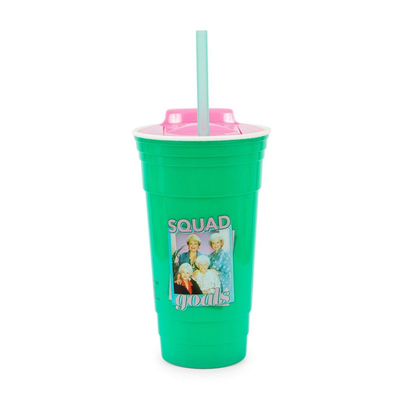 Silver Buffalo The Golden Girls "Squad Goals" Tumbler with Lid and Straw | Holds 32 Ounces, 1 of 7