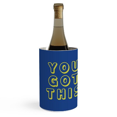 socoart You Got This Blue Wine Chiller - Deny Designs