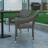 Emma and Oliver All-Weather Indoor/Outdoor Stacking Patio Dining Chairs with Steel Frame and Weather Resistant PE Rattan - 2 of 4