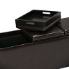 NicBex Storage Ottoman Upholstered Entryway Bench with 3 Flip Over Serving Trays and Large Interior Storage for Family Room, Living Room - 3 of 4