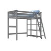 Max & Lily Solid Wood High Loft Bed,Twin Bed Frame For Kids With Bookcase and Ladder - 2 of 4