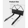 2600 lbs heavy-duty pallet forks with trailer hitch ball; Q235 steel for tractors and loaders, ideal for farms, warehouses, and construction sites. - 2 of 4