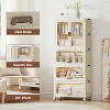 Garvee Aptliton Portable Large Wardrobe Closet with Hanging Rod, Foldable Plastic Storage Organizer with Wheels and Magnetic Doors - 4 of 4