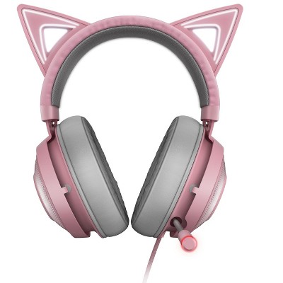 Razer Kraken Kitty Wired USB Gaming Headset THX Spatial Audio Quartz Pink