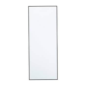Wood Rectangle Wall Mirror with Thin Frame Black - Olivia & May