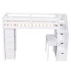 TiramisuBest Twin size Loft Bed with Storage Drawers and Stairs, Wooden Loft Bed with Shelves - Espresso - 3 of 4