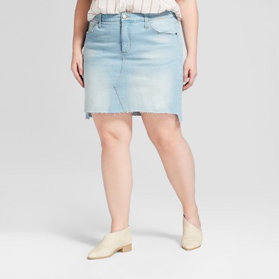 light blue jean skirt plus size