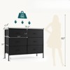 Fontoi Dressers, Tall Dresser with Wood Top, Storage Tower for Bedroom Entryway Hallway, Black, 13.8"*30"*38.2" - 2 of 4