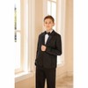 Cloudstyle Boys Tuxedo Suit Shiny Formal Dress 2 Pieces Suit Set Paisley Blazer Pants Sequin Shawl Collar - 3 of 4