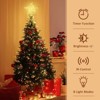 Aoibox 1 Piece 10 x 8 Inch Christmas Tree Topper Star with 40 LED Lights 8 Lighting Modes Remote Control Metal Wire Design Gold - 3 of 4
