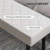 Vynxaria 39.4" Faux Leather Ottoman Bench ¨C Stylish & Versatile Seating Solution - 3 of 4